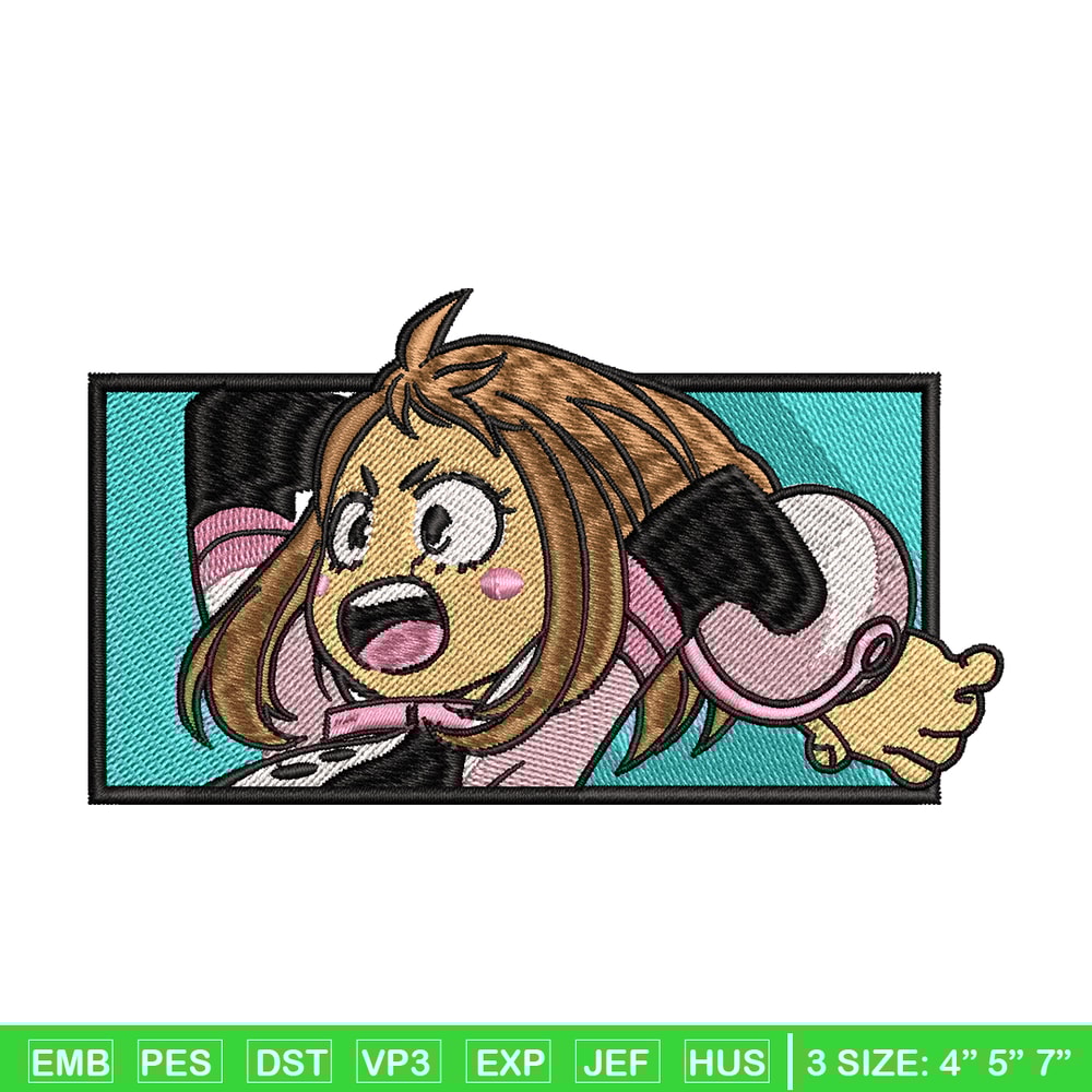 Uraraka Ochako embroidery design, My hero academia embroidery, Logo design, anime design, anime shirt, Digital download.jpg