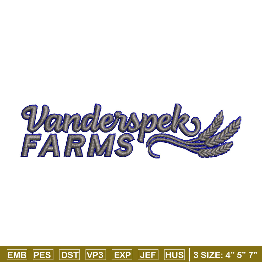 Vanderspek farms logo embroidery design, logo embroidery, logo design, Embroidery shirt, logo shirt, Instant download.jpg