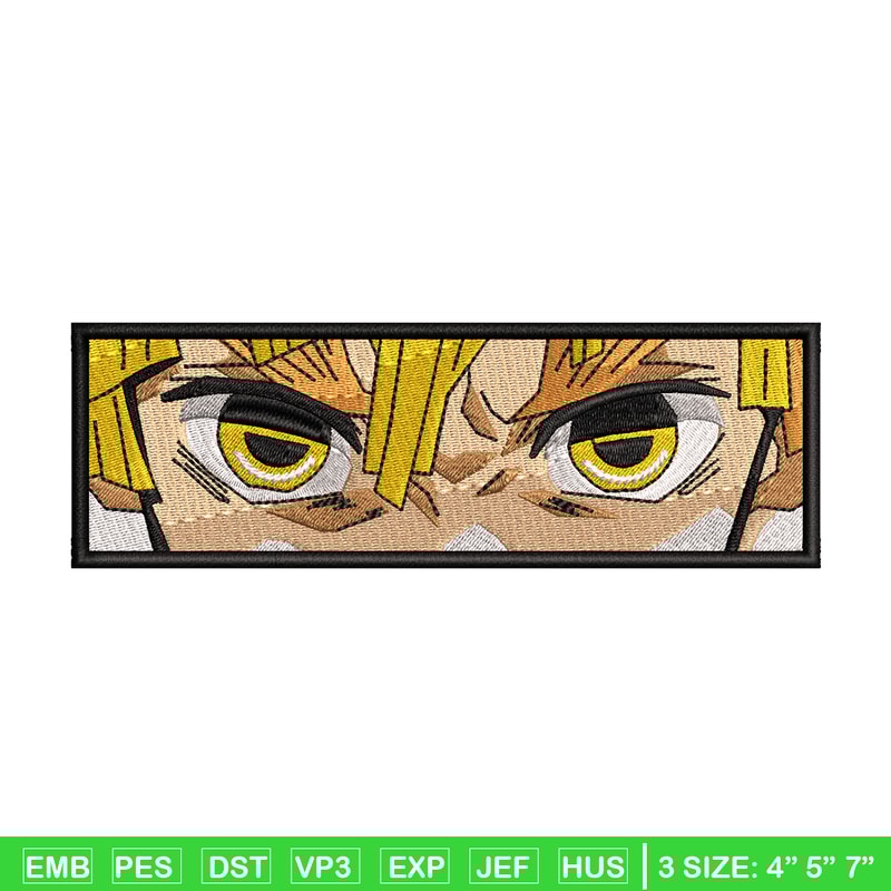 Zenitsu eyes Nike embroidery design, Kimetsu no Yaiba embroidery, Nike design, anime design, Digital download.jpg