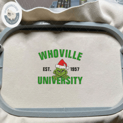 christmas 2023 embroidery machine design, green monster university 1957 happy christmas embroidery design, christmas 2023 embroidery design for shirt