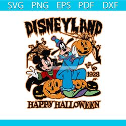 mickey goofy disneyland happy halloween est 1928 svg file