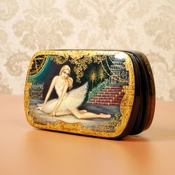 Cinderella ballerina lacquer box ballet hand painted jewelry box