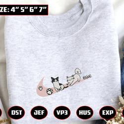 cats embroidered crewneck sweatshirt embroidered - hoodie embroidered, embroidery machine design, embroidery pattern