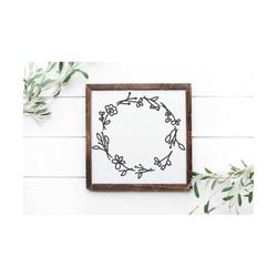 wildflower frame svg | botanical svg | hand drawn wild flowers svg | flower svg | plants svg | farmhouse | botanical fra