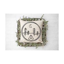 camping svg | hand drawn campsite svg | tent svg | camp svg | adventure svg | outdoors svg | nature svg | happy camper s