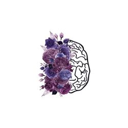 brain with flowers png jpg, counselor png, therapist png, neurologist png, social worker png, autism png, mental health