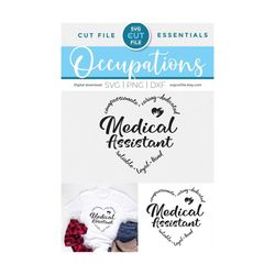 medical assistant svg, ma svg, heart svg, ma life, ma gift idea svg, medical assistant shirt, healthcare coworker svg, m