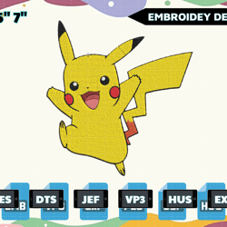 p0kem0n anime embroidery files, anime embroidery designs, machine embroidery designs, instant download, digital download