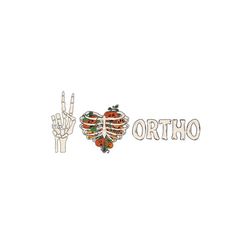 halloween peace love ortho png/jpg, skeleton sublimation, halloween shirt png, orthopedic nurse png, orthopedic doctor p