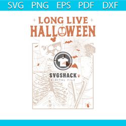 vintage long live halloween disney skeleton svg download