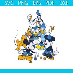 funny mickey mouse and friends hanukkah svg cricut file