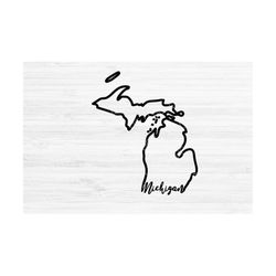 michigan outline svg. michigan cursive vector file. michigan design. michigan state digital file. michigan state svg. mi