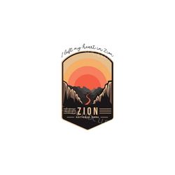 i left my heart in zion png, zion national park png, zion utah png, vintage park sublimation, zion shirt png, zion park,