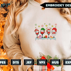 christmas wine embroidery, elf deer embroidery, wine glass embroidery, christmas embroidery designs, santa claus embroidery