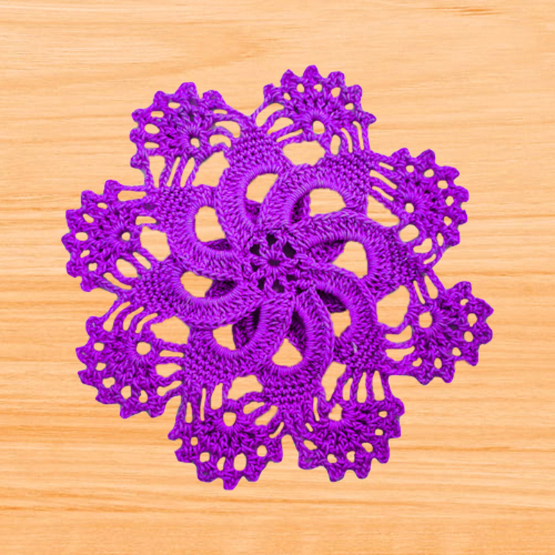 a crochet round doily pattern