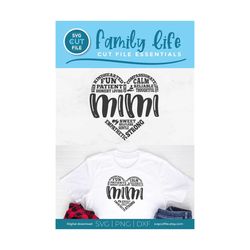 mimi svg, grandma mimi svg, cute gift, mother's day mimi, grandma svg, grandparent svg, grandmother, svg dxf png, subway