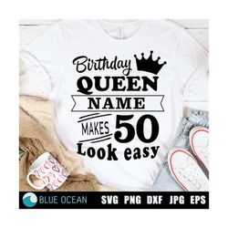 Birthday Queen SVG, Birthday woman, Birthday shirt SVG, Birthday queen PNG, customizable file