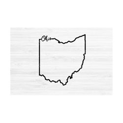 ohio outline svg. ohio cursive vector file. ohio design. ohio state digital file. ohio state svg. ohio shape. oh silhoue