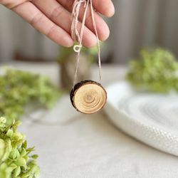 Pendant made of natural Siberian cedar , cedar wood pendant . Eco frendly jewelry