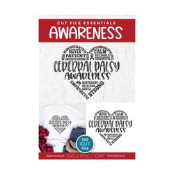 cerebral palsy svg, cerebral palsy awareness, cerebral palsy, subway art heart, ribbon, support, support squad, svg desi