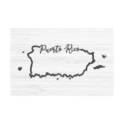 puerto rico outline svg png, puerto rico cursive vector file, puerto rico svg, puerto rico state digital, puerto rico te