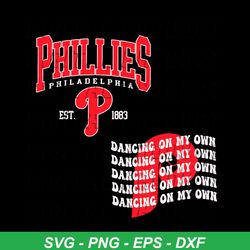 vintage 90s philadelphia phillies dancing on my own svg file