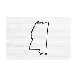 mississippi outline svg. mississippi cursive vector file. mississippi design. mississippi state digital file. mississipp
