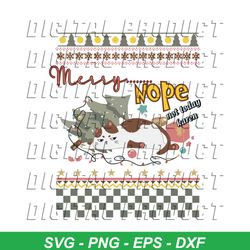 merry nope not today karen funny christmas cat svg file