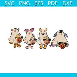 disney winnie the pooh character halloween svg cricut file