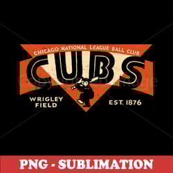 chicago cubs sublimation design - vintage style - high quality digital download