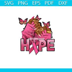 hope breast cancer nails black woman hands png download