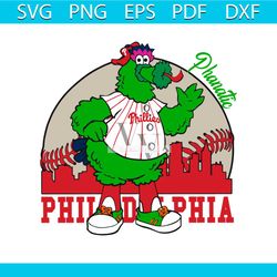 vintage phillie phanatic cartoon baseball svg file for cricut
