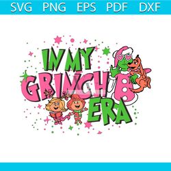 funny in my grinch era pink christmas svg digital cricut file