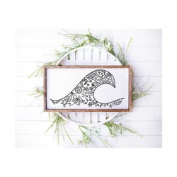 ocean wave with wildflowers svg | beach svg | ocean wave svg | wave svg | ocean svg | beach day svg | flowers svg | wild