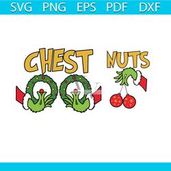 chest nuts christmas goblin couple svg file for cricut