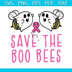 save the boo bees ghost breast cancer awareness svg file