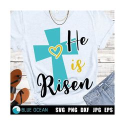 He is Risen Svg, Easter Svg, Christian SVG, digital cut files