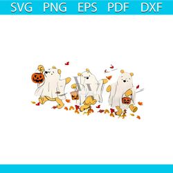 vintage winnie the pooh fall pumpkin png sublimation
