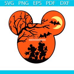 disney halloween mickey and minnie svg digital cricut file