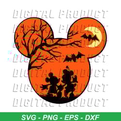 disney halloween mickey and minnie svg digital cricut file