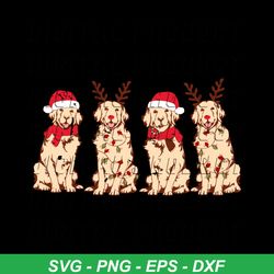 vintage christmas dog santa hat reindeer hord svg file