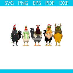 vintage chicken christmas lights png sublimation download