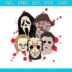 horror characters chucky friends svg cutting digital file