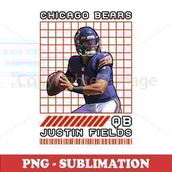 justin fields - de - chicago bears - exclusive sublimation png file