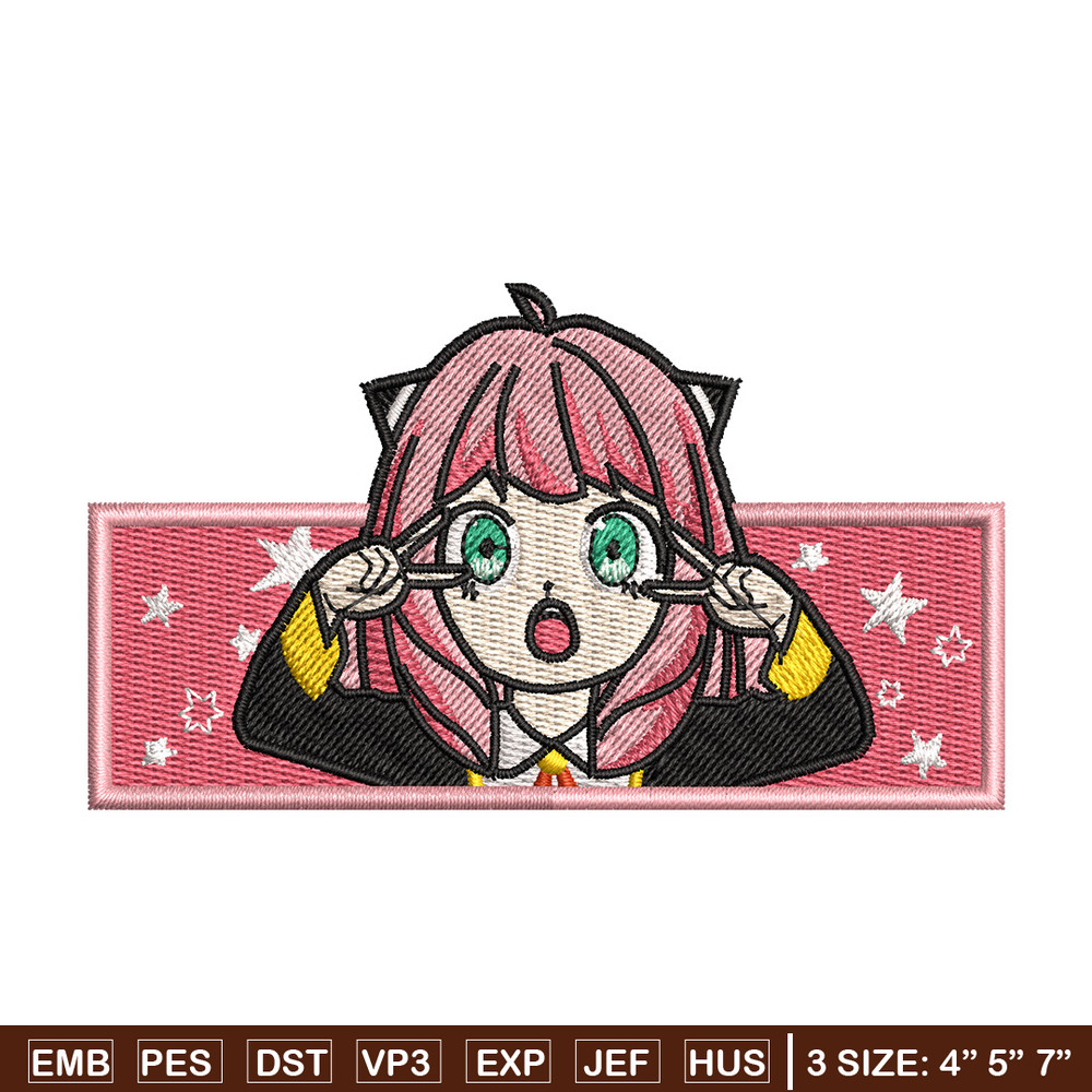 Anya box embroidery design, Spy family embroidery, Anime design, Embroidery shirt, Embroidery file, Digital download.jpg