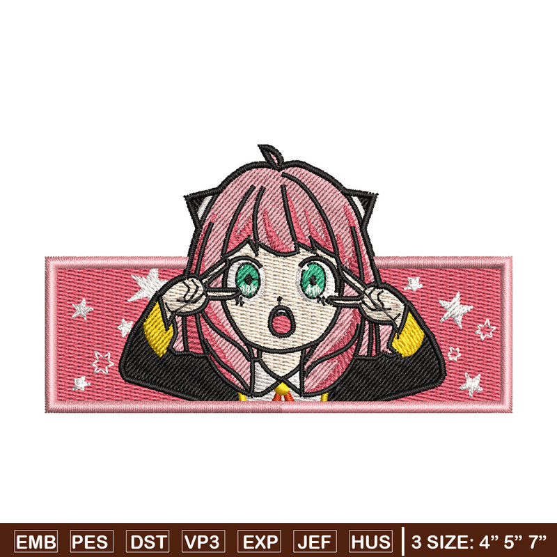 Anya box embroidery design, Spy family embroidery, Anime design, Embroidery shirt, Embroidery file, Digital download.jpg