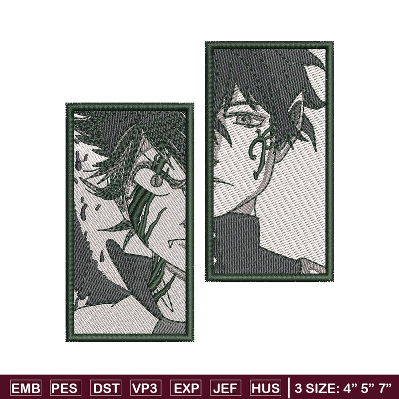 Asta yuno embroidery design, Black clover embroidery, Anime design, Embroidery shirt, Embroidery file, Digital download.jpg