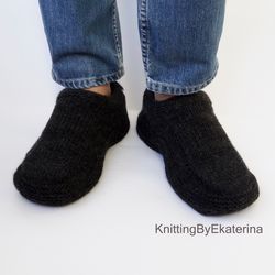 Black Slipper Socks for Men, Christmas Gifts For Dad Ideas, Personalized Gifts for Men, Wool Gifts For Him, Fathers Day