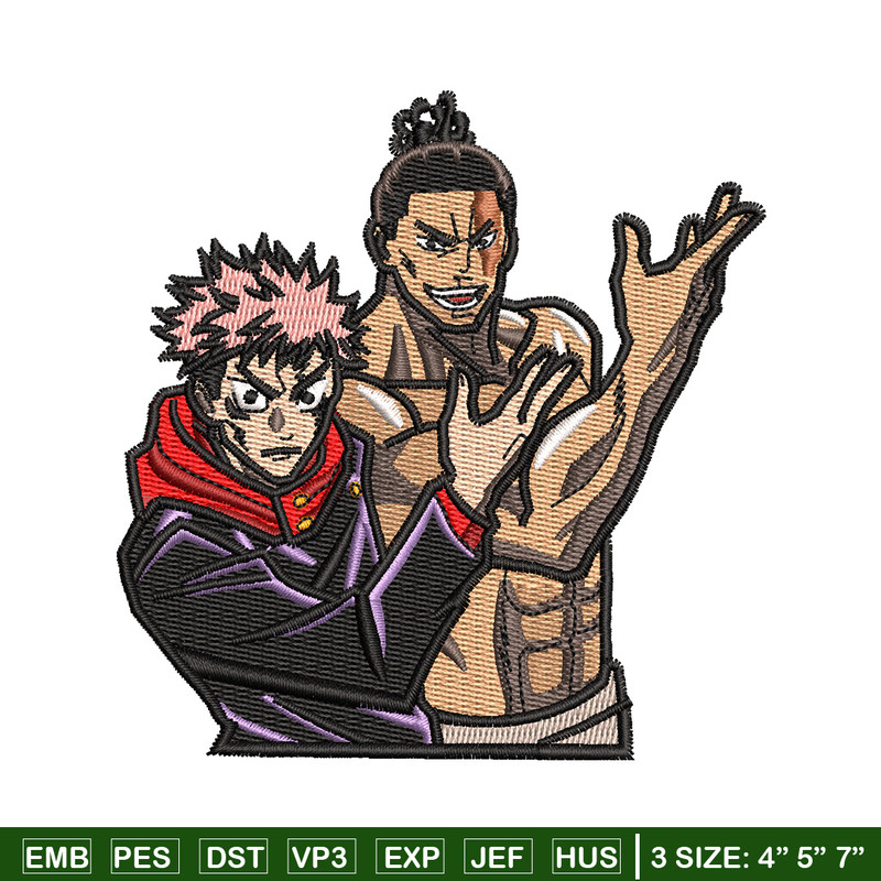 Best friends embroidery design, Jujutsu embroidery, Anime design, Embroidery shirt, Embroidery file, Digital download.jpg