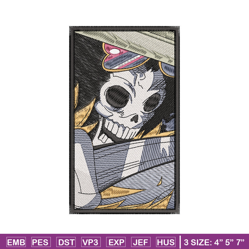 Brook poster breathing embroidery design, One Piece embroidery, logo shirt, anime design, anime shirt, Digital download.jpg